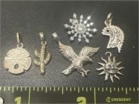 Sterling Silver Charms 6.51 Grams