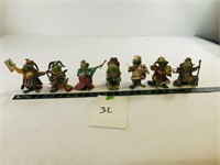 7pcs frog statues