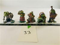 5pcs frog statues