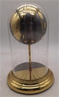 (M) Brass battery operated world globe under