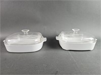 Corning Ware Browning Dishes w Lids