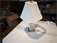 Heavy Cut Glass Table Lamp