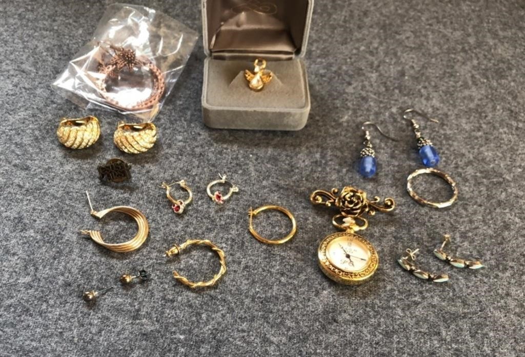 Gold and Silver Tone Earrings Lot