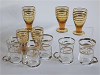 EXPRESSO MINI GLASSES AND 5 MINI AMBER GLASSES