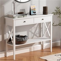 Choochoo Console Table With Drawers, White