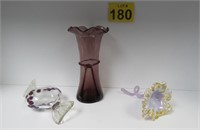 Glass Flower - Amethyst Vase - Large Glass Candy
