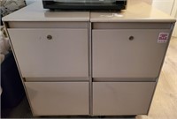 2 Metal 2 Drawer File Cabinets