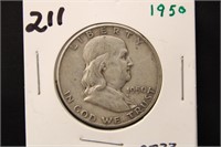 1950 FRANKLIN HALF DOLLAR COIN