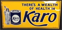 Vintage Karo Corn Syrup Embosed Sign