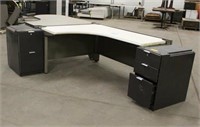 (2) Office Tables & (2) File Cabinets