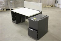 Office Desk w/(2) File Cabinets, Approx 42"x30"x40