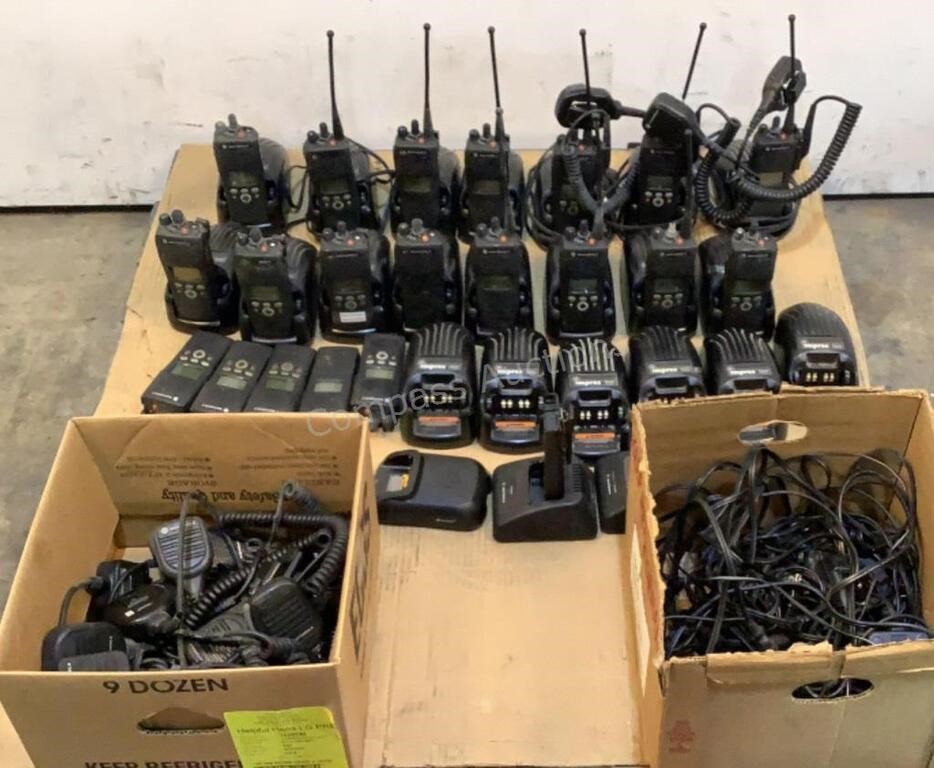 Assorted Radios, Chargers & Mics