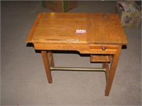 Vintage Child's Oak School Desk