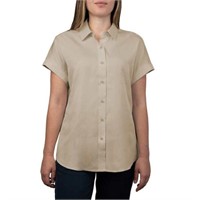 Tilley Women's LG Short Sleeve Tencel Shirt, Beige