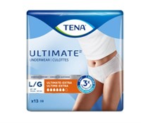 13-Pk Tena Underwear Unisex Prot Ult Large