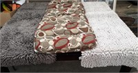 Lot of 4 Throw Rugs, 4 Chair Pads