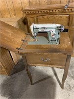 New Home Sewing Machine In Cabinet