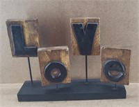 Wooden Sign Love Display