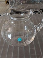 TIFFANY AND CO APPLIED HANDLE BLOWN PITCHER