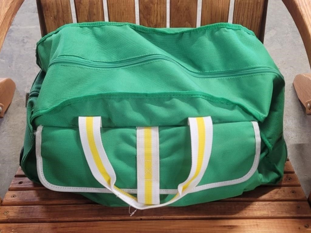 Multi Purpose Sports Green Zip Bag