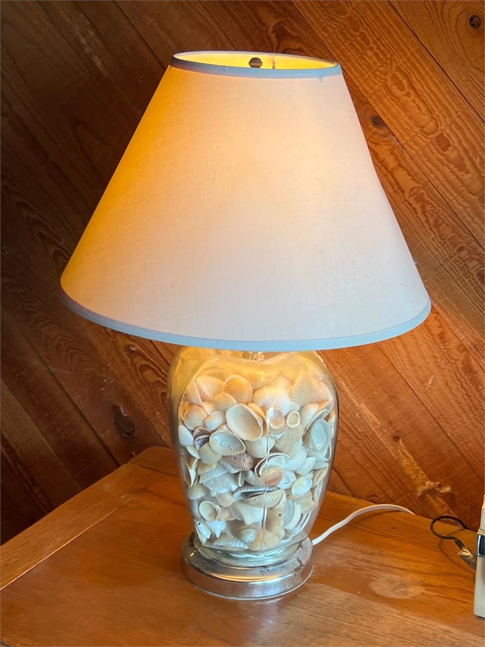 Vintage shell lamp small desk lamp