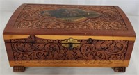 Vintage Carved Jewelry Box/Chest