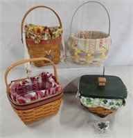 Collection Of 4 Holiday Longaberger Baskets