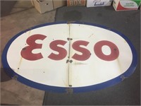 Enamel Esso 2 piece  sign approx 220 x 150 cm