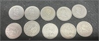 (10) $500 PESO MEXICAN COINS