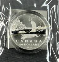 2015 Canada 9999 fine silver 50 dollar coin, Pièce