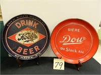 Dow Biere Old Stock Ale 13" Metal Beer Tray &