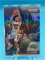 Cole Anthony Instant Impact Silver Prizm Rookie