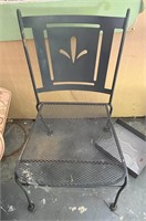 Black Metal Outdoor Chair as-is