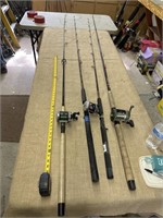 4 Ugly sticks fishing rods - 3 with reels