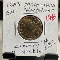1883 LIBERTY V NICKEL RACKATEER NO CENTS
