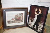 2pc Fox & Hound and Couple Steppin Out Prints