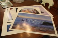 Signed & Numbered 9pc Horse & Tropical Prints