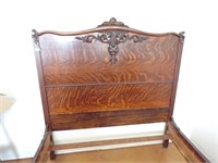 Antique Oak bedsted with slats and footboard