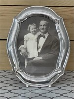 Antique Photo Man young girl framed