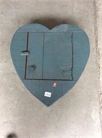 Painted Country Cheese Box Heart Cabinet