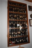 COLLECTION OF SOUVINER SPOONS & CASE