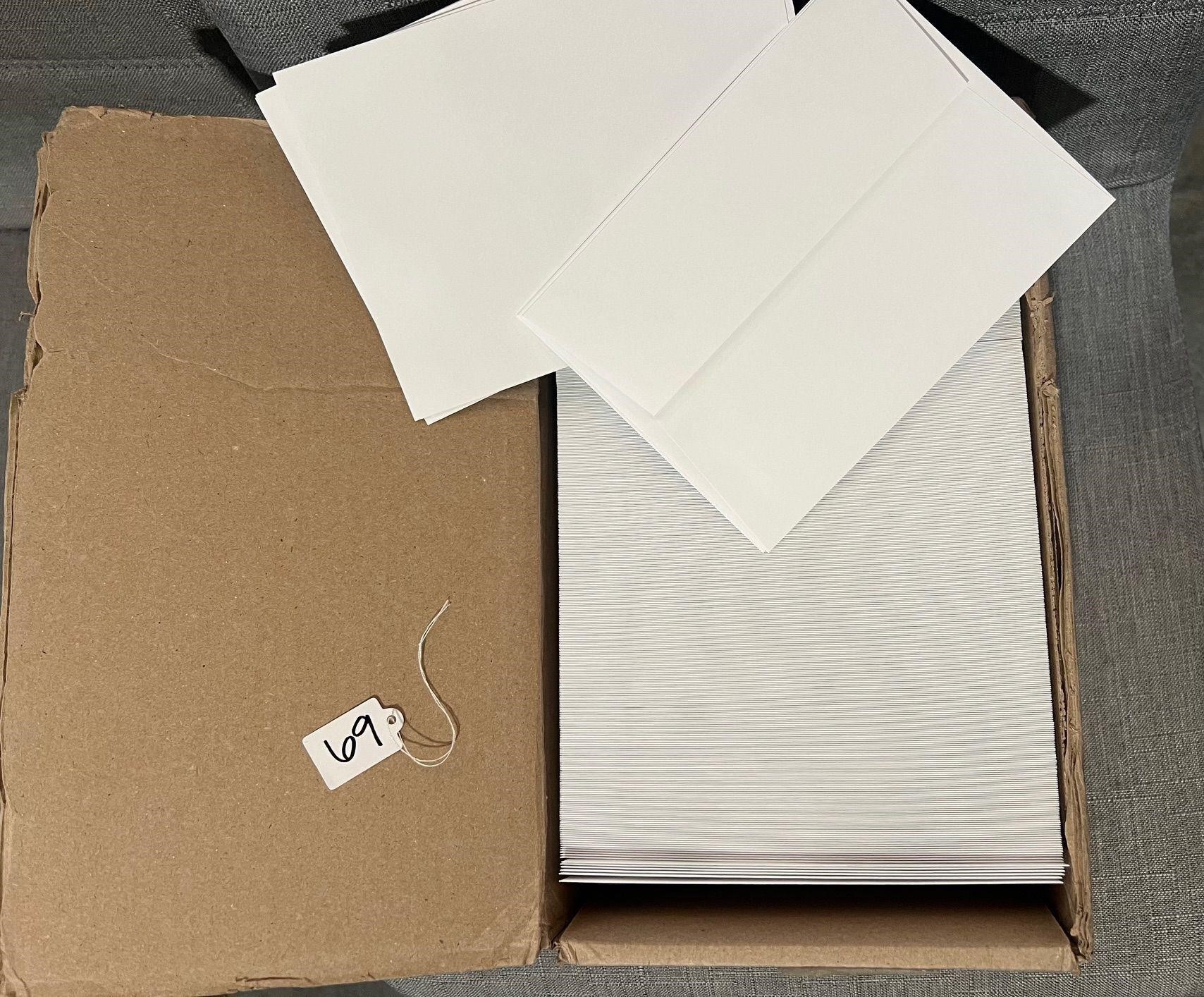 BOX OF WHITE ENVELOPES