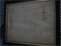 Lyndon B Johnson signed Letter