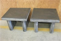 Pair Of End Tables - 26" x 23" Tops & 20" Tall