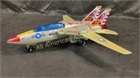 F-14 A "Tomcat" tin litho fighter jet action model