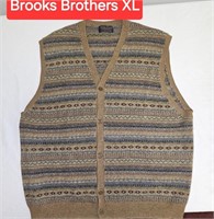Brooks Brothers Sweater Vest 100% Lambswool XL