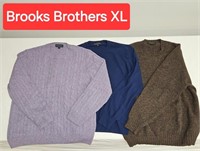 3 Brooks Brothers Sweaters XL Round Neck