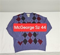 McGeorge V Neck Sweater Pure Lambswool 44