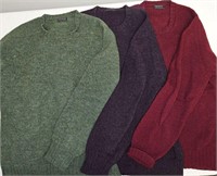 3 Brooks Brothers Sweaters Real Shetland Wool 44