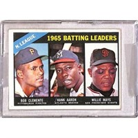 1966 Topps Batting Leaders Clement/aaron/mays